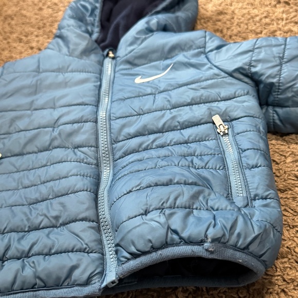 Nike Kids Light Blue Hooded Puffer Jacket - Picture 10 of 12